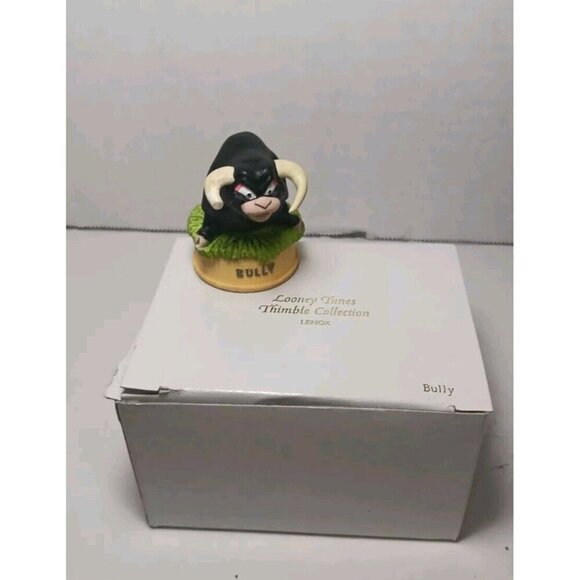 Vintage 1998 LENOX BULLY THIMBLE Looney Tunes NEW in BOX - Picture 1 of 4